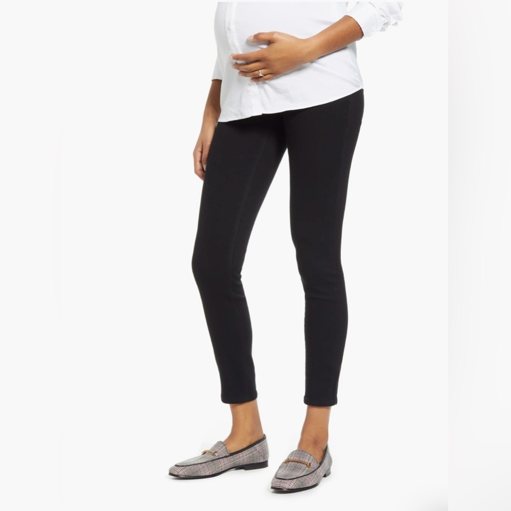 Maternity Jeans Black Denim Skinny Ankle - 1822 Denim - size 4 / 27
